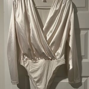 Elegant Cream Long Sleeve Bodysuit